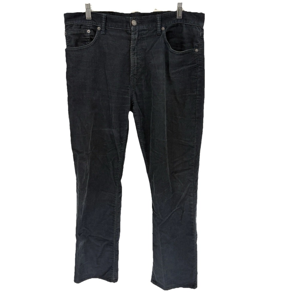 Gap Pants Dark Blue Corduroy Straight Leg Cotton Office Preppy Men 34x30
